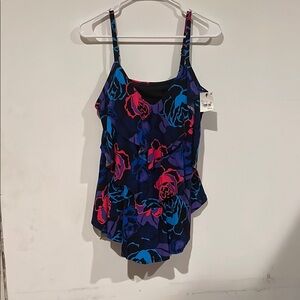 Floral Tank Top with Straps swimwear Aquagreen
